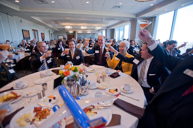 Southwest Airlines executives and guests toast with "The Southwest Sunrise"