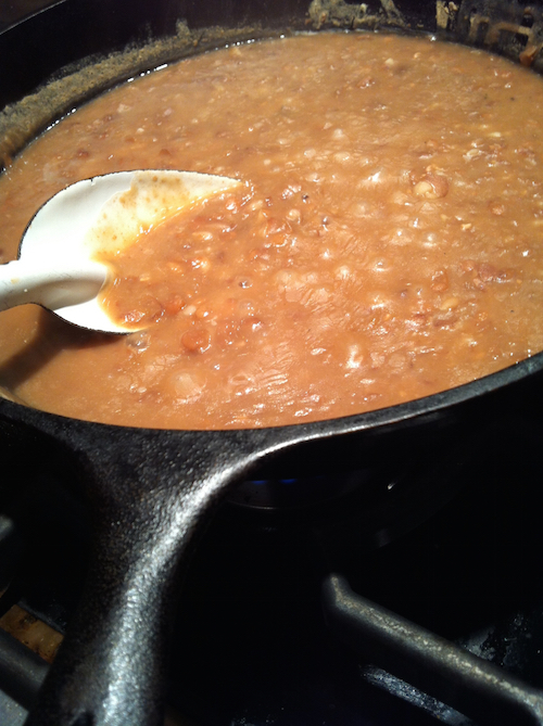 Bean tamales are made with pan roasted pinto beans