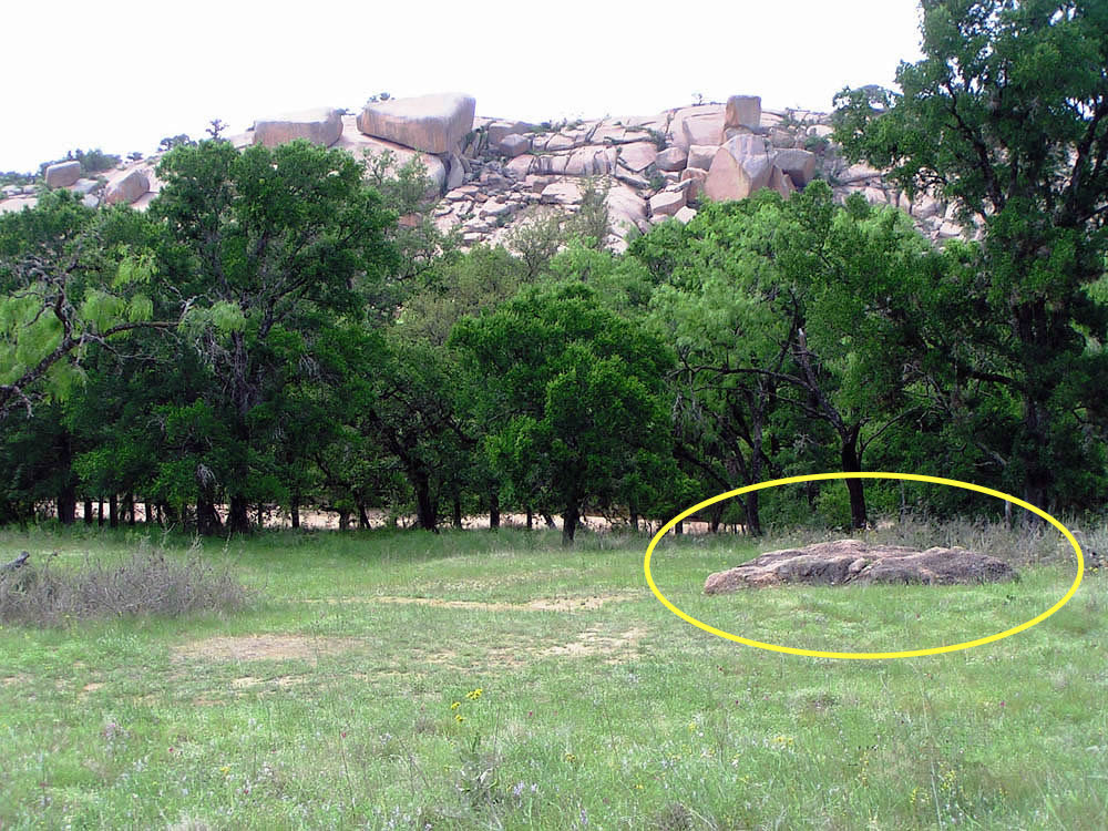 A Texas Bedrock Granite Mortar 12,000 years old. Mortars today used for vinaigrette salad dressing.