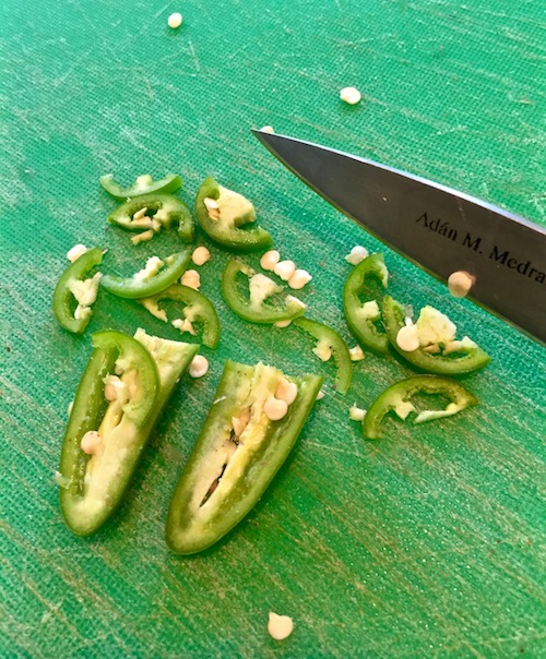 Serrano chiles for the Jicama Salad dressing