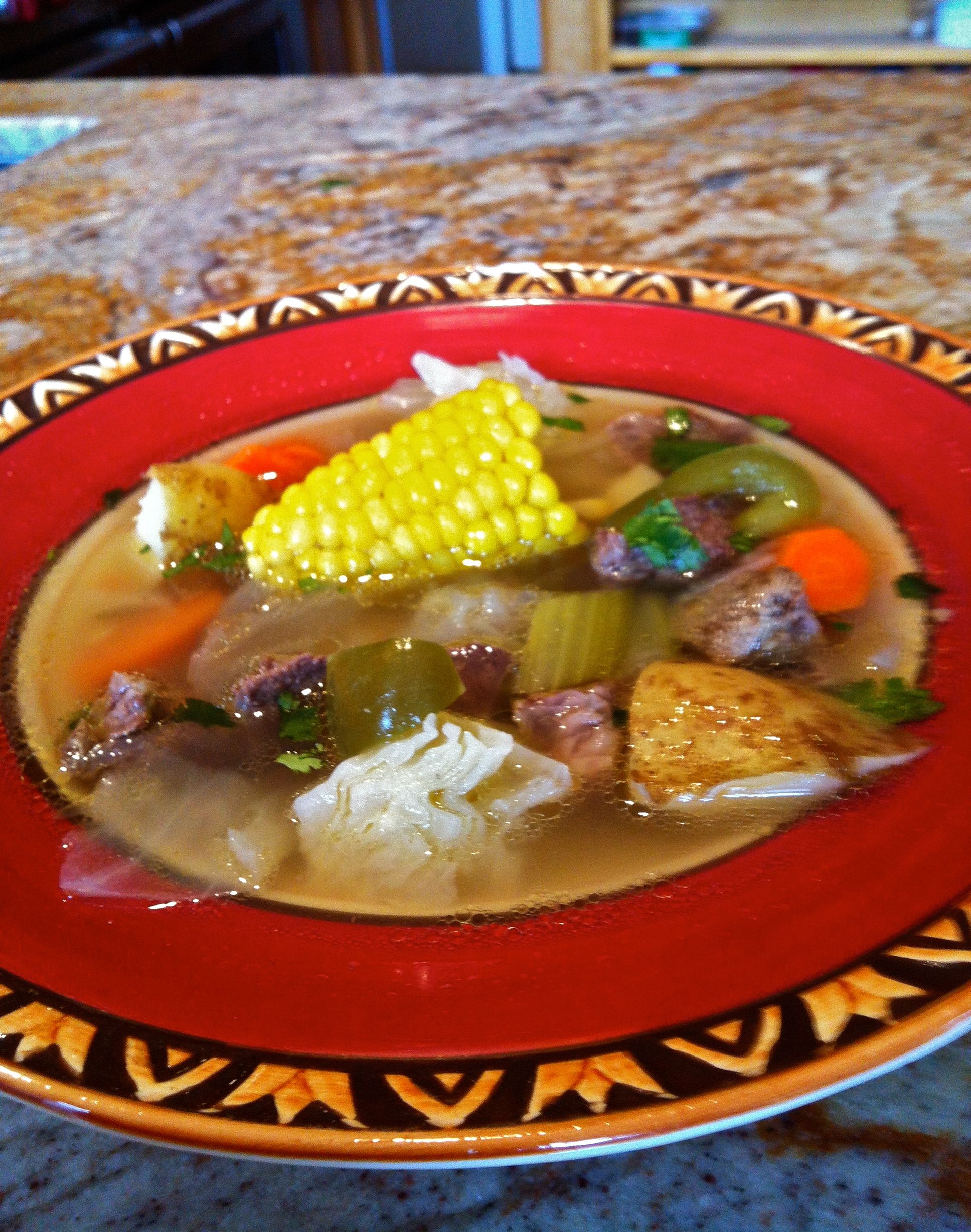 Caldo de res, the traditional Mexican beef soup that comforts on a chilly day