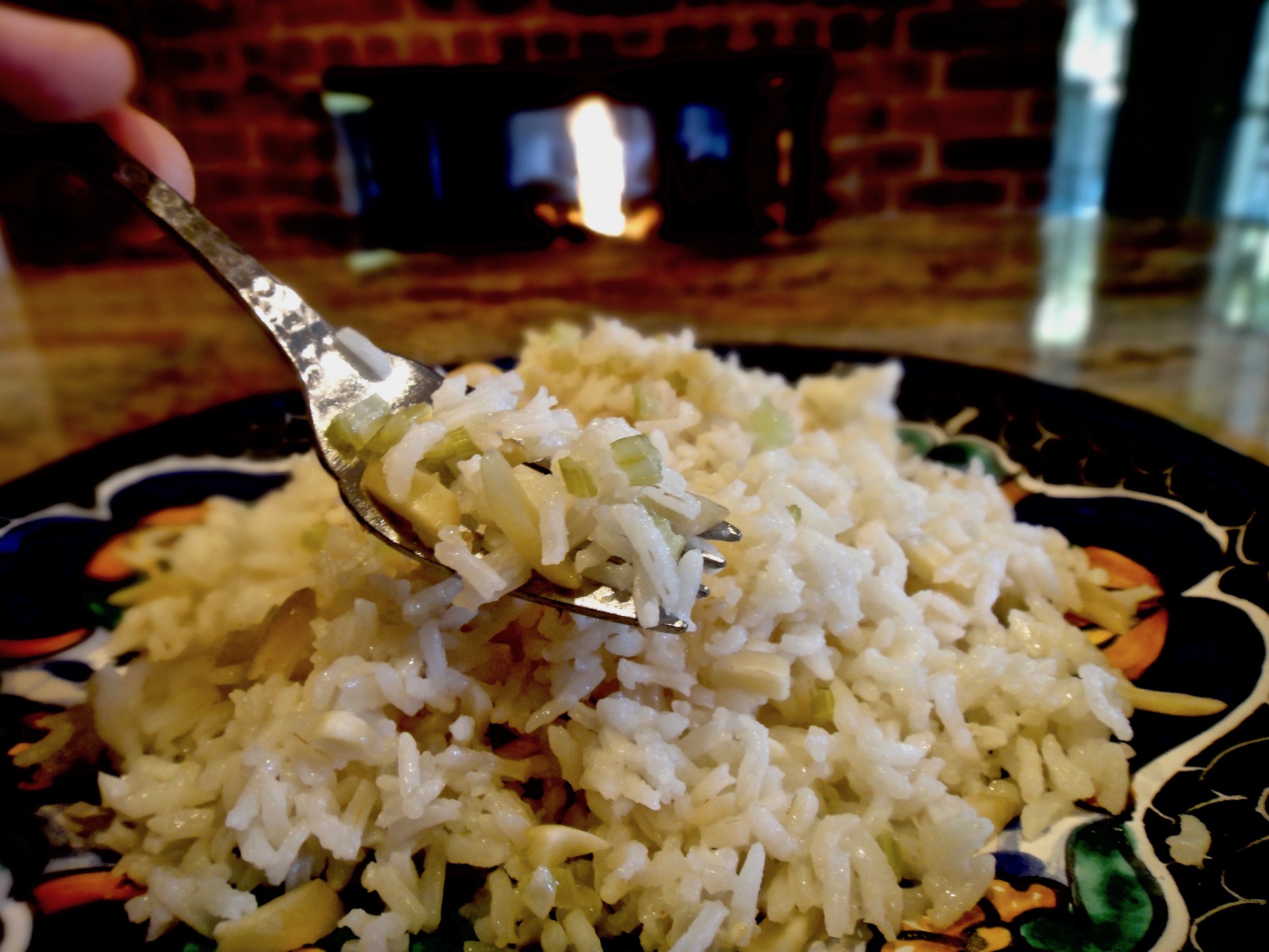 Almond Rice, "Arroz Con Almendras," is light, with a nutty crunch.